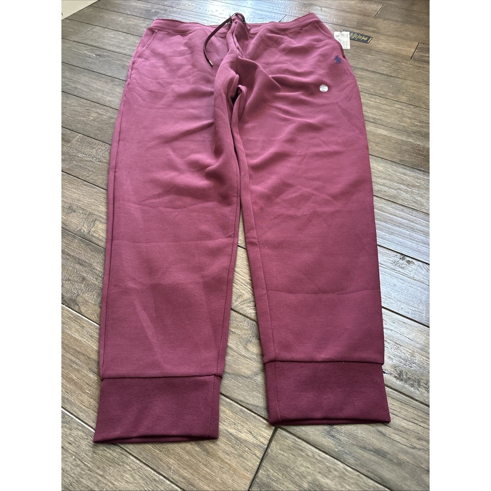 New Polo Ralph Lauren Burgundy Double-knit Jogger Pants Men's XXL
